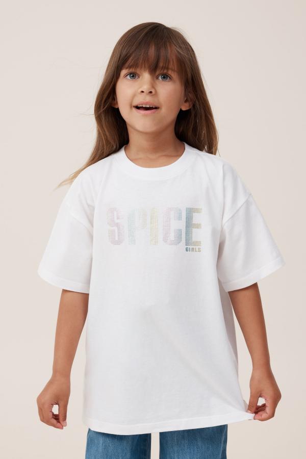 Cotton On Kids - Spice Girls Drop Shoulder Short Sleeve Tee - Lcn bra spice girls/white