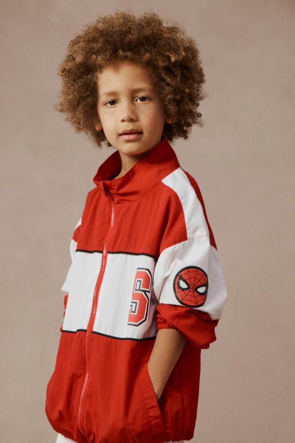 Cotton On Kids - Spiderman Oversized Zip Through Jacket - Lcn mar varsity red/spiderman spidey sense