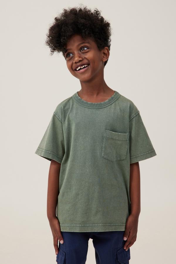 Cotton On Kids - The Essential Short Sleeve Tee - Swag green wash