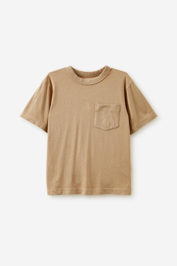 Cotton On Kids - The Essential Short Sleeve Tee - Taupy brown wash