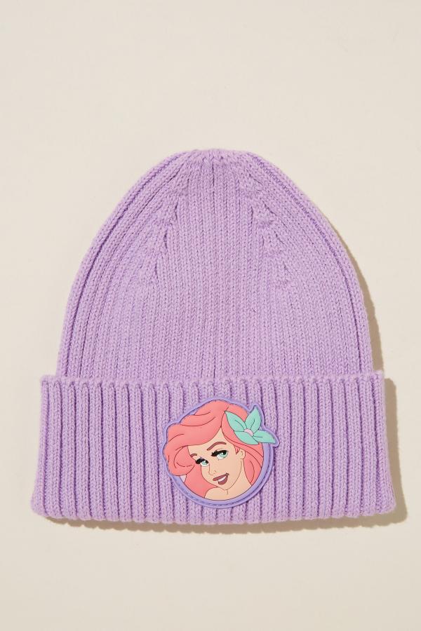 Cotton On Kids - The Little Mermaid Kids Fisherman Beanie - Lcn dis ariel/lilac drop