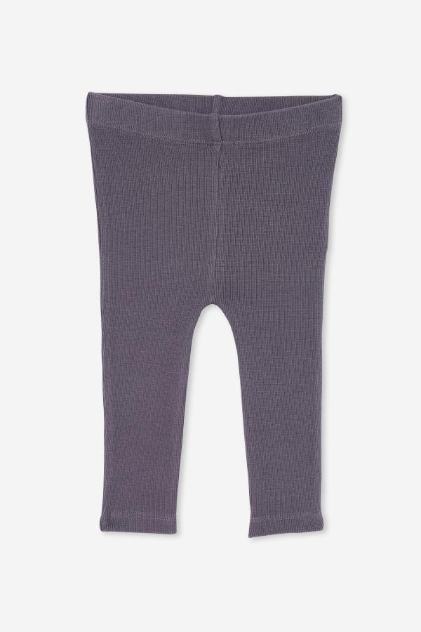 Cotton On Kids - The Row Rib Skinny Legging - Rabbit grey wash