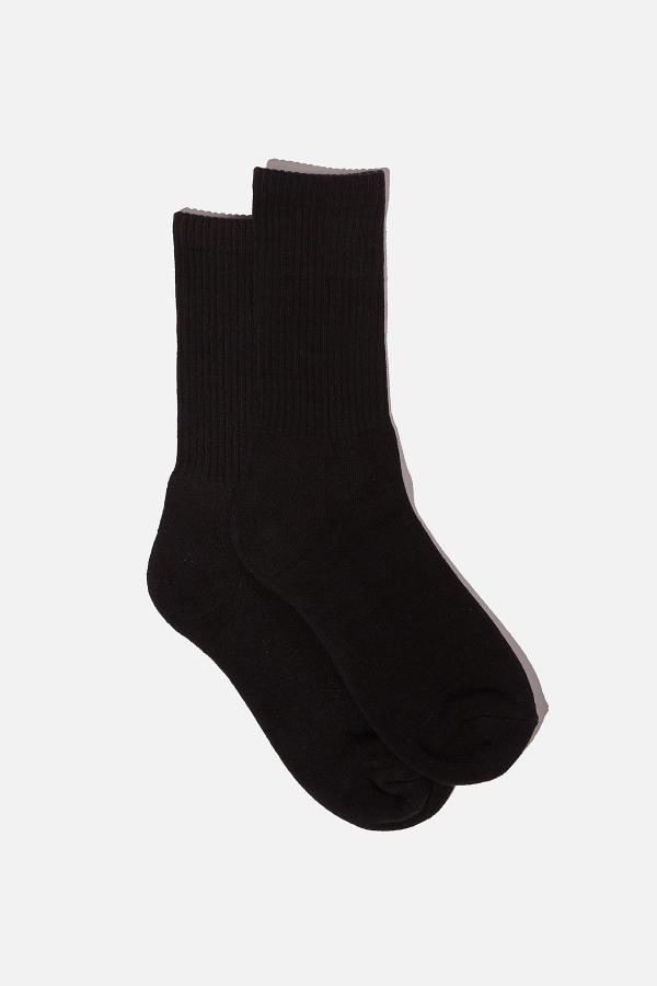 Cotton On Men - Essential Sock - Black solid
