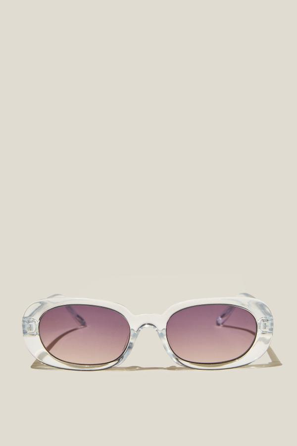 Cotton On Men - Fluid Sunglasses - Clear/grey