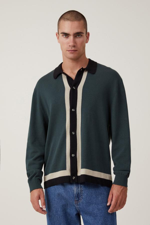 Cotton On Men - Jasper Long Sleeve Shirt - Forest