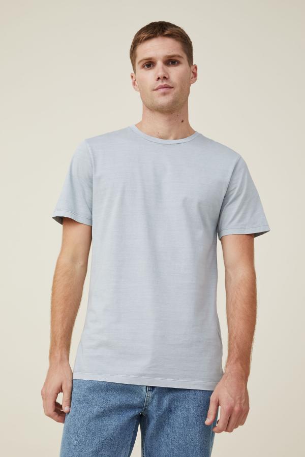Cotton On Men - Organic Regular Fit Crew T-Shirt - Blue haze