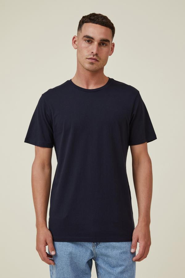 Cotton On Men - Organic Regular Fit Crew T-Shirt - Ink navy