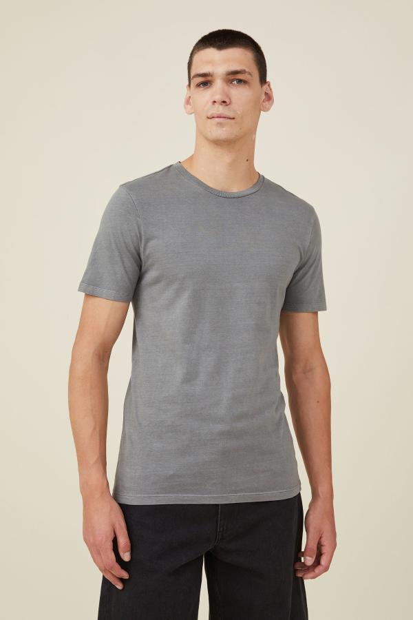 Cotton On Men - Organic Regular Fit Crew T-Shirt - Slate stone