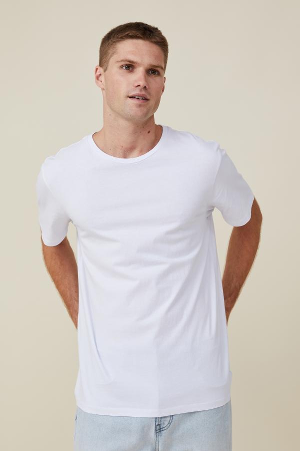 Cotton On Men - Organic Regular Fit Crew T-Shirt - White