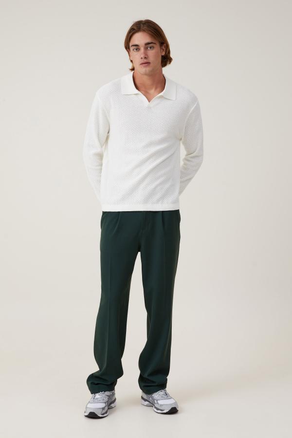 Cotton On Men - Relaxed Pleated Pant - Deep teal