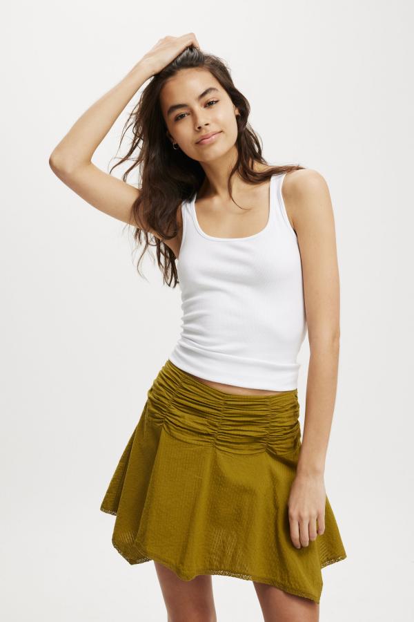 Cotton On Women - Georgie Hanky Hem Mini Skirt - Olive