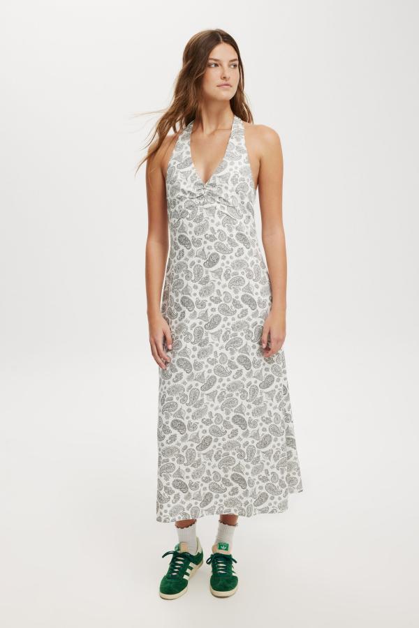 Cotton On Women - Haven Halter Maxi Dress - Phoebe paisley gardenia