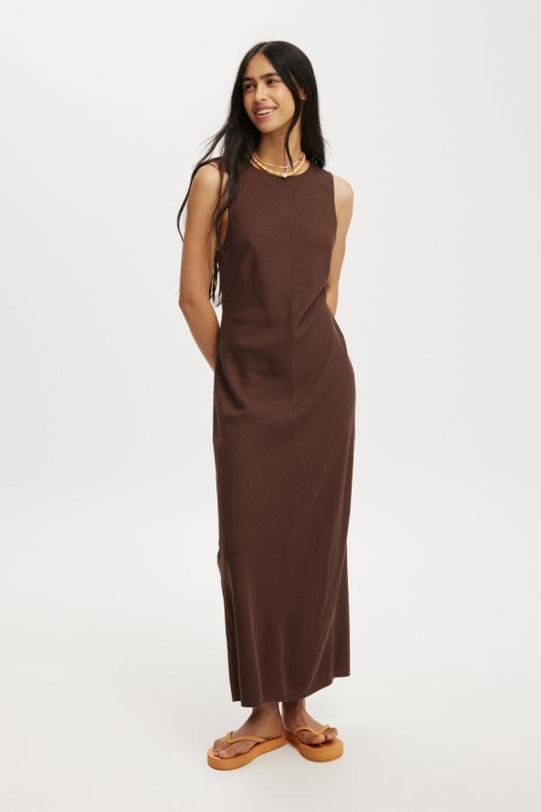 Cotton On Women - Haven High Neck Maxi Dress - Chocolate