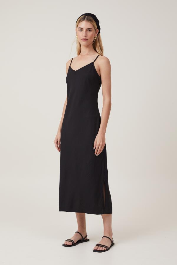 Cotton On Women - Haven Slip Midi Dress - Black