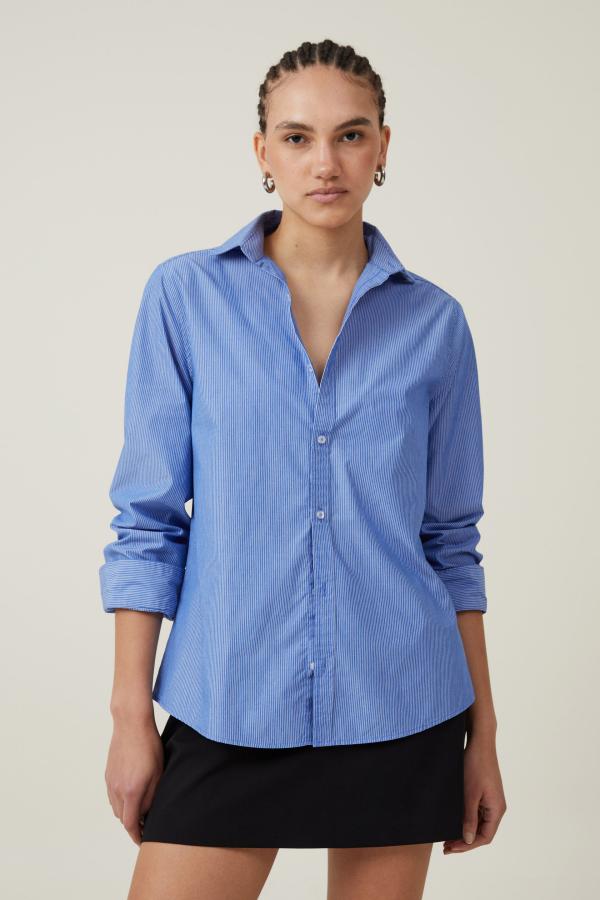Cotton On Women - Heritage Shirt - Blair stripe blue