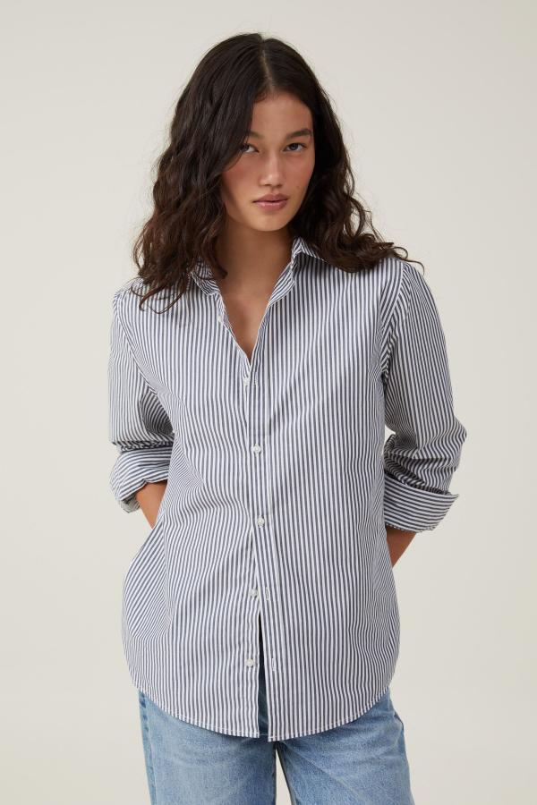 Cotton On Women - Heritage Shirt - Gigi stripe winter night