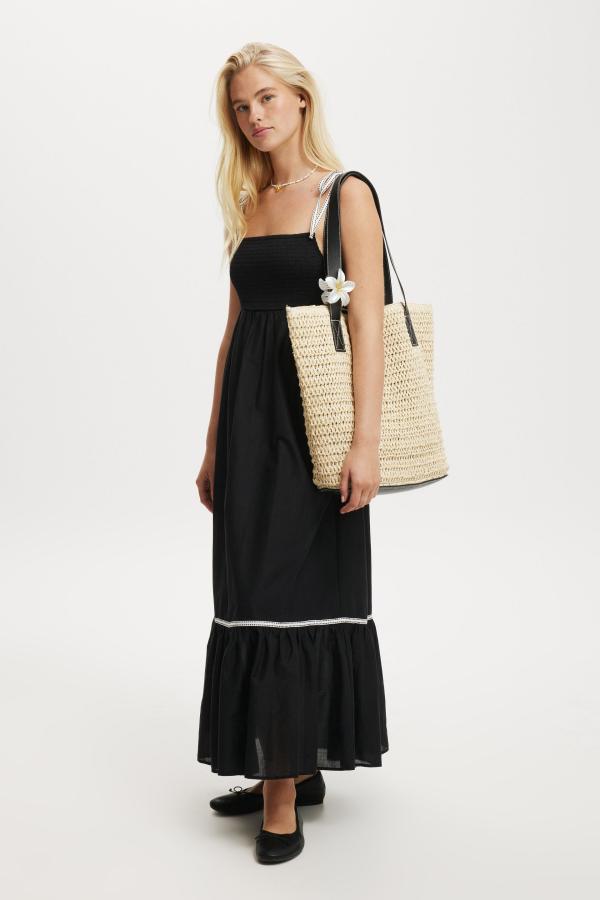 Cotton On Women - Karli Contrast Trim Maxi Dress - Black