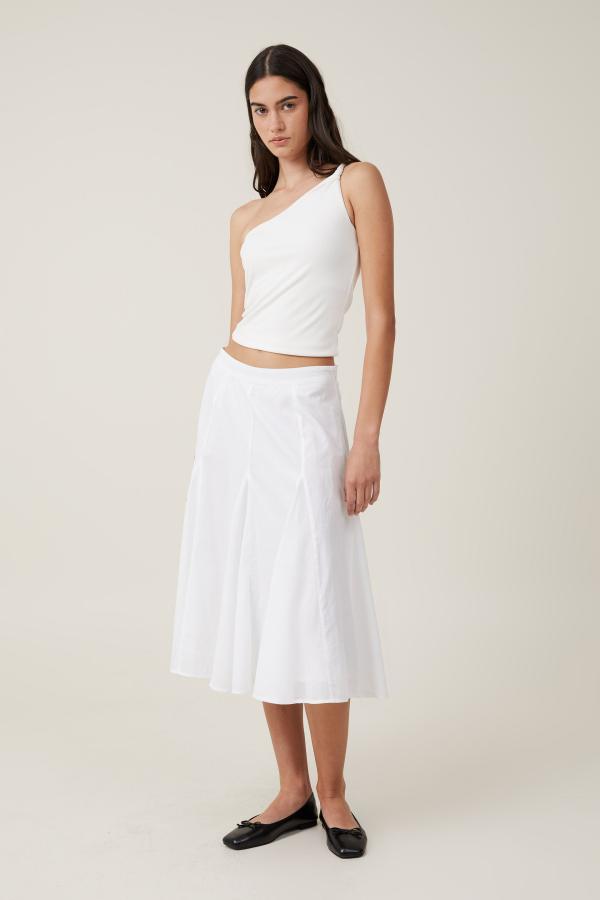 Cotton On Women - Margot Godet Midi Skirt - White