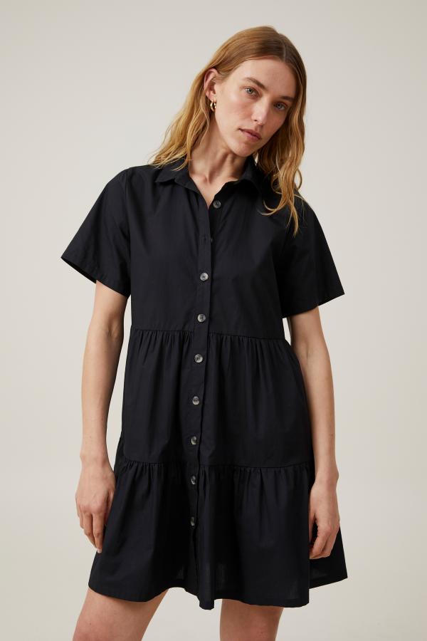 Cotton On Women - Noah Mini Shirt Dress - Black