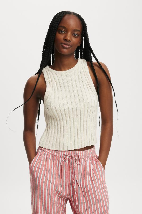 Cotton On Women - Rib Knit Tank - Porcelain