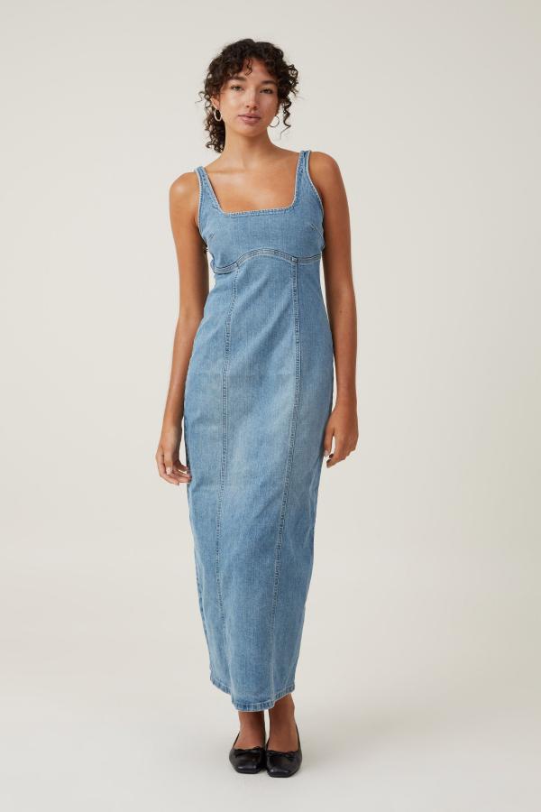 Cotton On Women - Sloan Denim Maxi Dress - Jewel blue