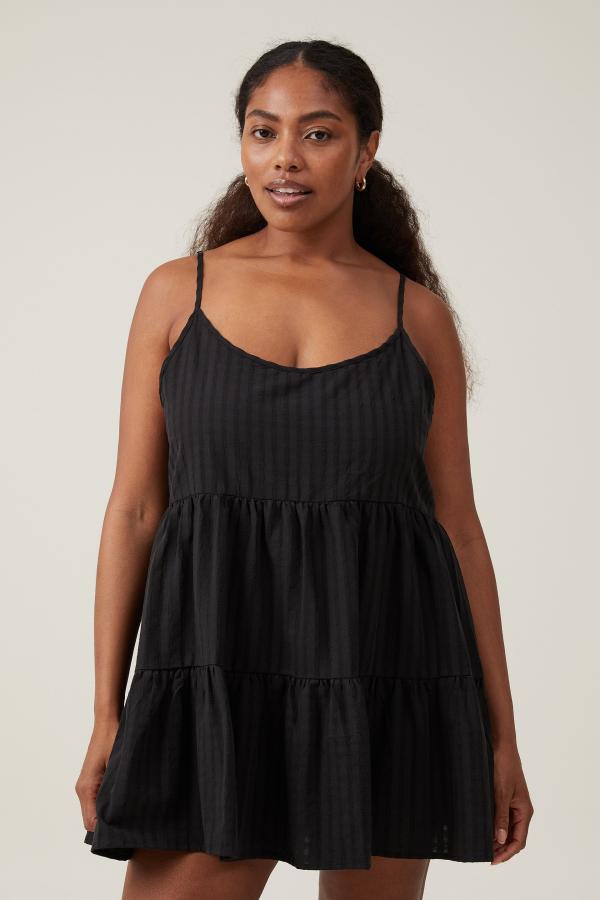 Cotton On Women - Summer Tiered Mini Dress - Black