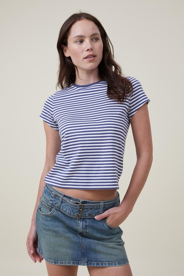 Cotton On Women - The 91 Tee - Basic stripe white/vintage navy