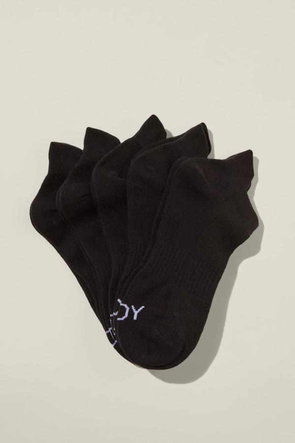 Body - Body 5Pk Ankle Sport Sock - Black