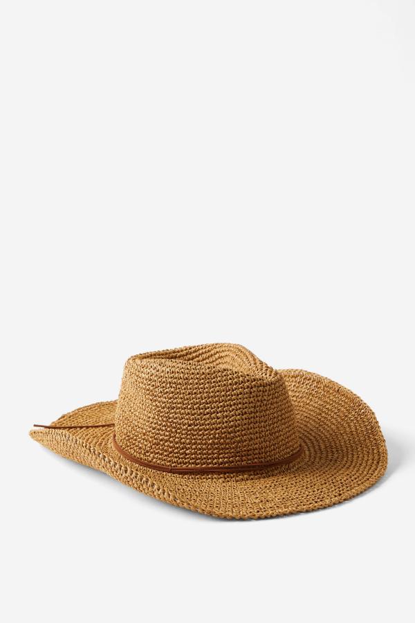 Body - Body Western Hat - Brown/ braided cord