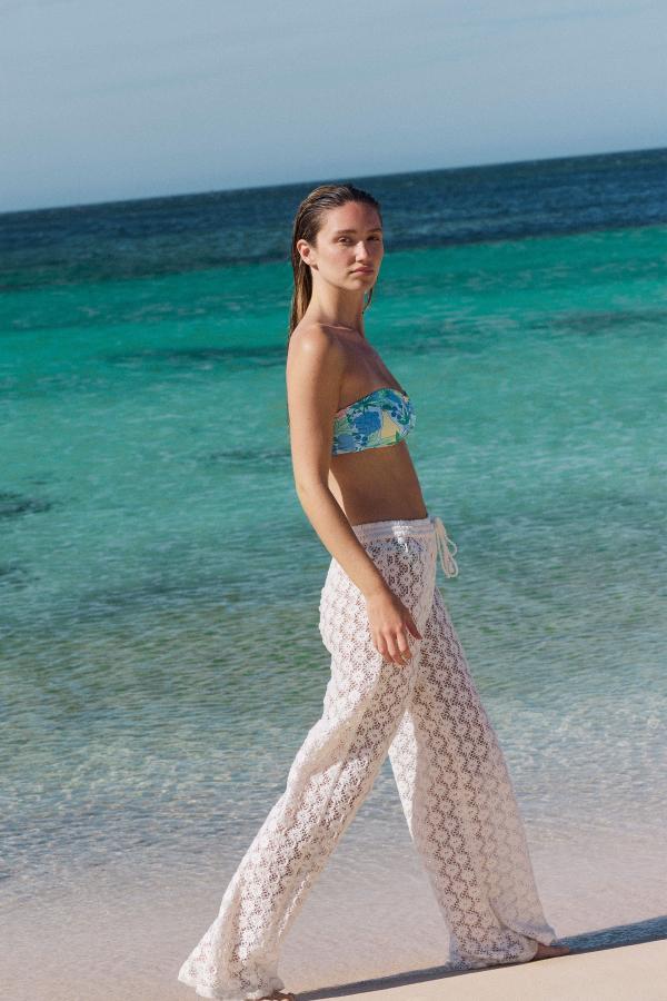 Body - Crochet Beach Pant - White/crochet