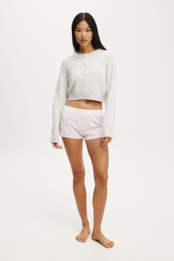 Body - Peached Jersey Boyshort - Pink frankie stripe