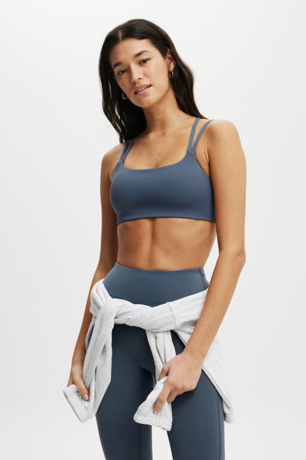 Body - Strappy Sports Crop - Folkstone grey