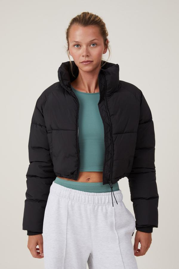 Body - The Mother Puffer Cropped Jacket - Black