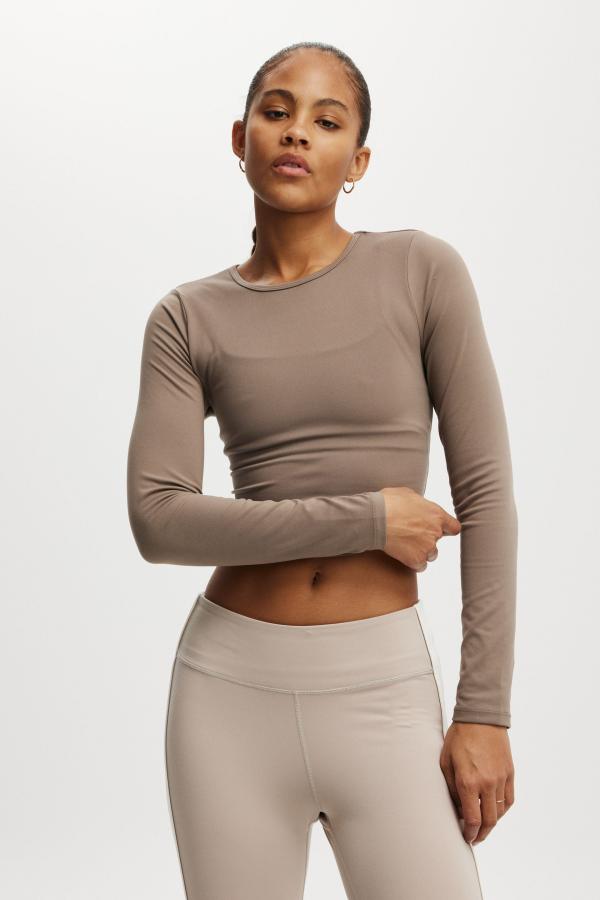 Body - Ultra Soft Fitted Long Sleeve Top - Dusky green