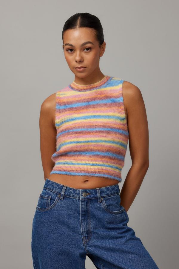 Factorie - Abbey Knit Crew Neck Tank - Multi colour