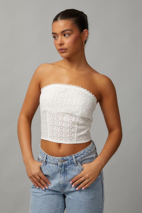 Factorie - Broderie Bandeau - White