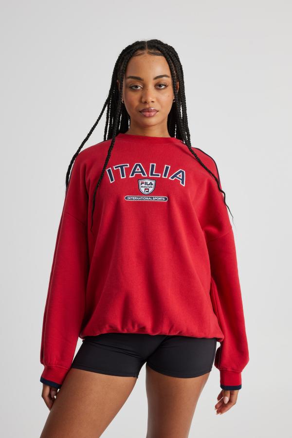 Factorie - Fila Lcn Slouchy Crew - Fila italia/red