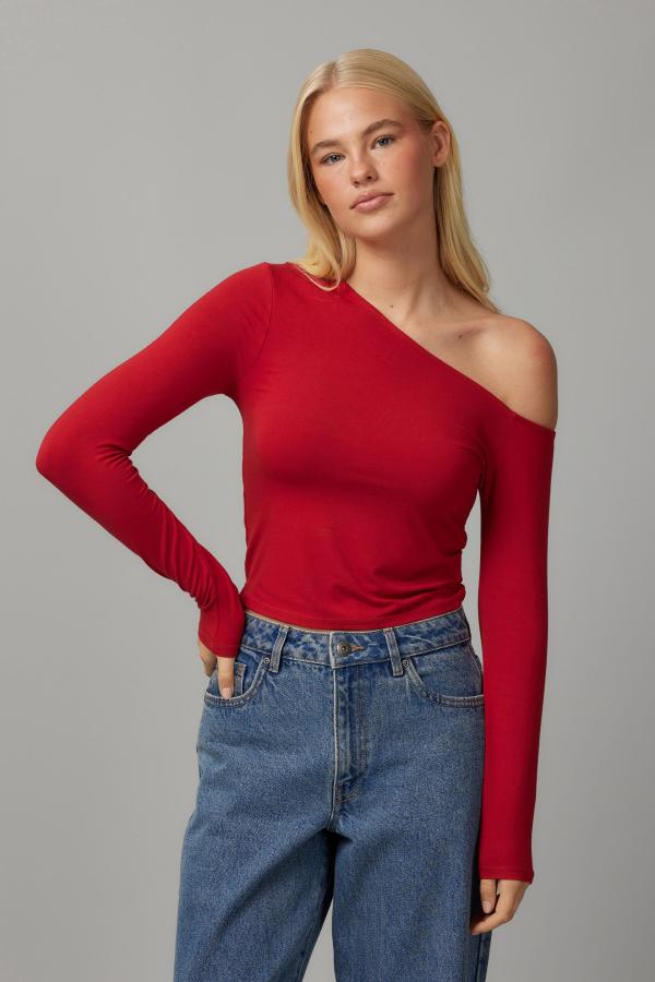 Factorie - Gemma Asymmetric Long Sleeve - Scooter