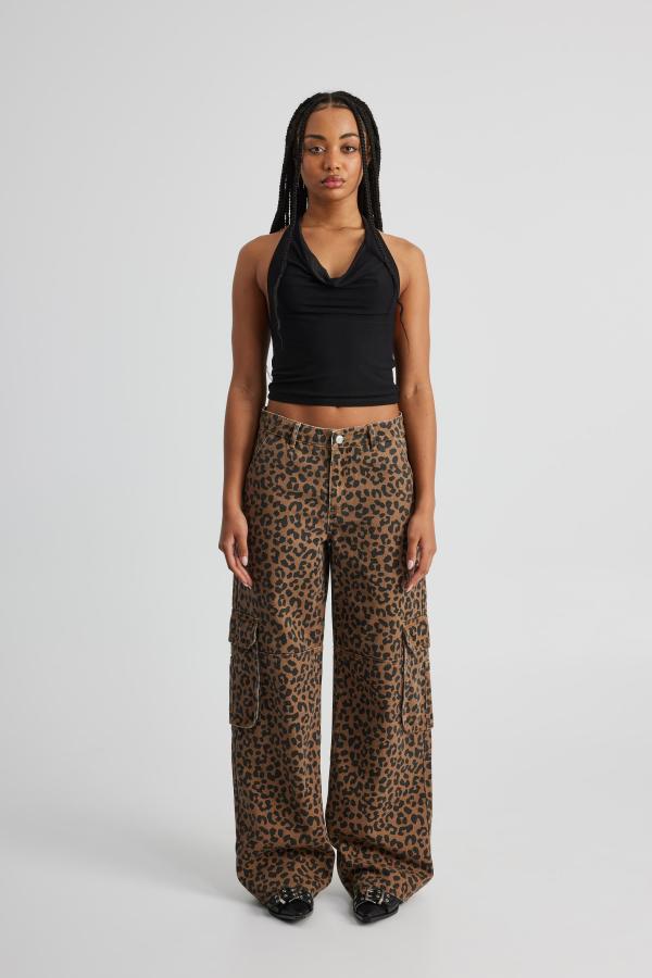 Factorie - Lexi Baggy Cargo Jean - Leopard print