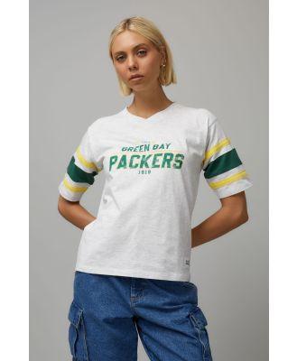 Factorie - Nfl Sports V Neck Jersey Tee - Lcn nfl green bay packers/silver marle