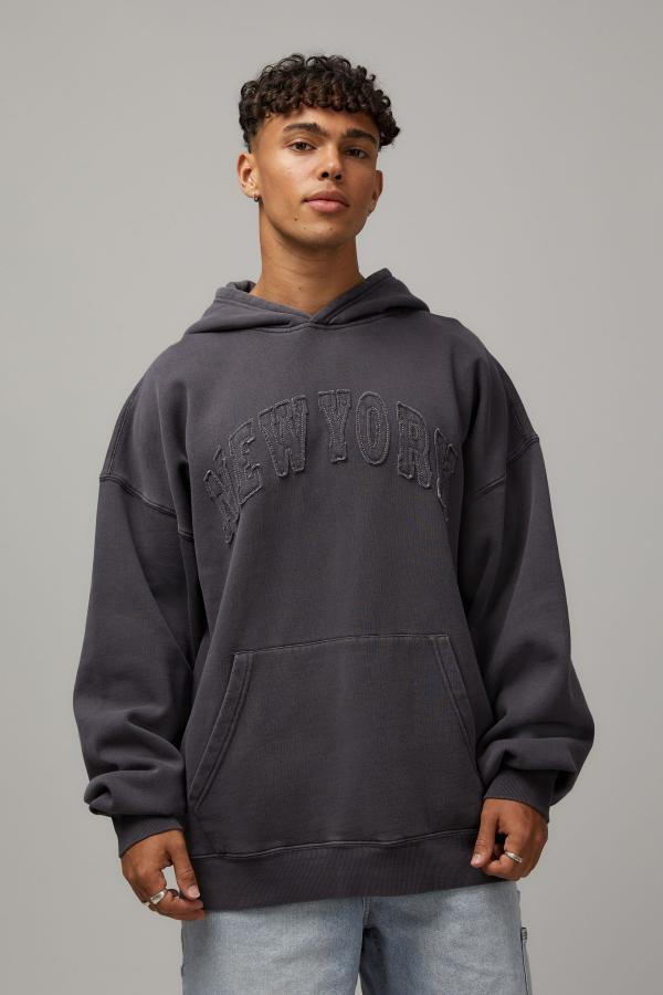 Factorie - Washed Unified Hoodie - Washed slate/new york