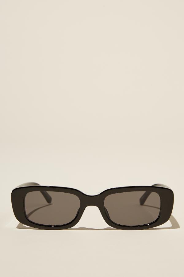 Rubi - Abby Rectangle Sunglasses - Black