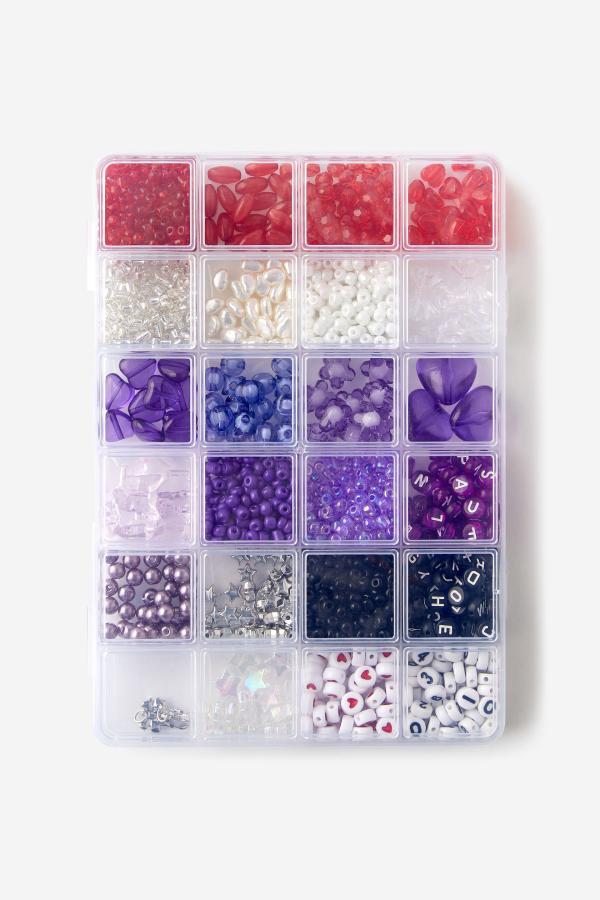 Rubi - Friendship Bead Kit - Mix red and purple bead kit