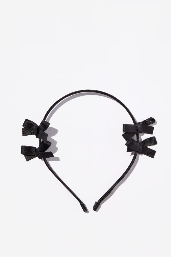 Rubi - Hannah Hard Headband - Black mini bows