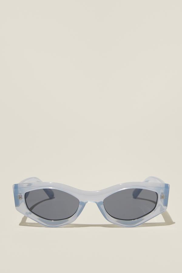 Rubi - Harley Angular Sunglasses - Crystal blue