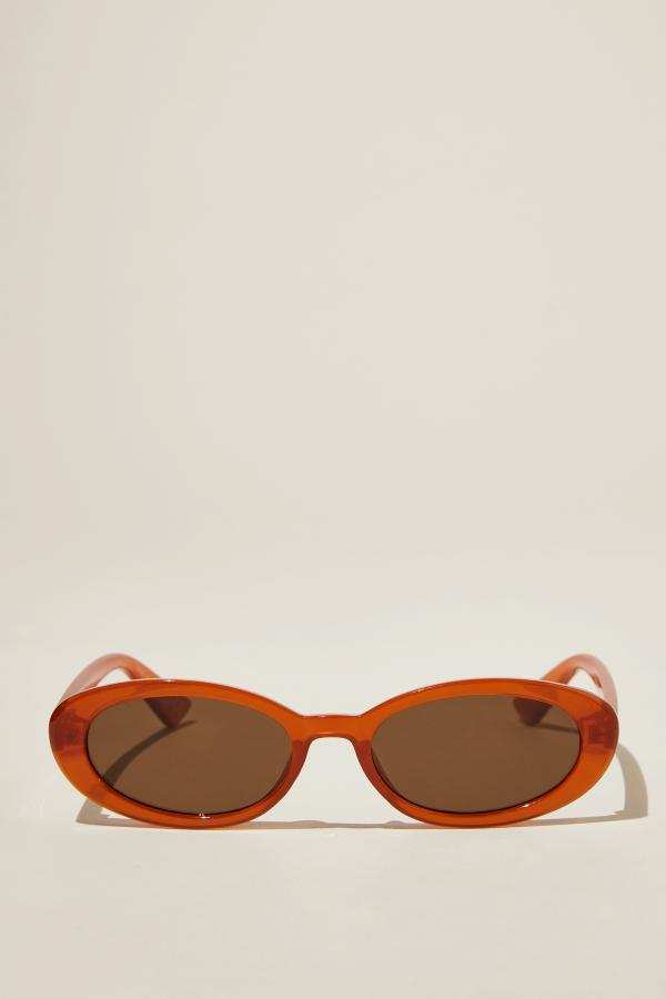 Rubi - Ophelia Oval Sunglasses - Amber