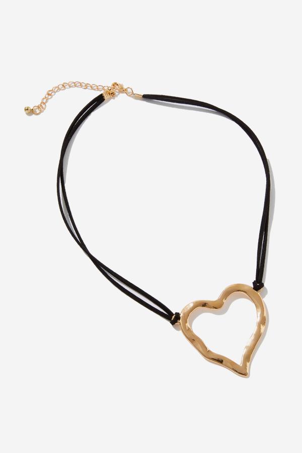 Supré - Pendant Necklace - Gold heart