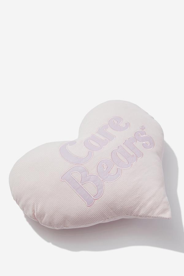 Typo - Care Bears Corduroy Get Cushy Cushion - Lcn clc care bears logo pink