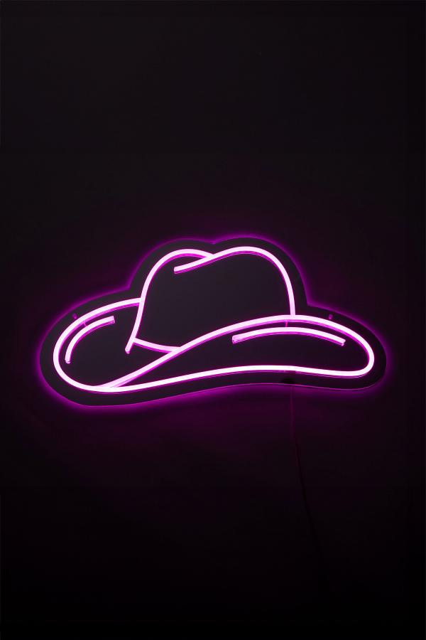 Typo - Cowboy Neon Wall Mirror Light - Cowboy hat