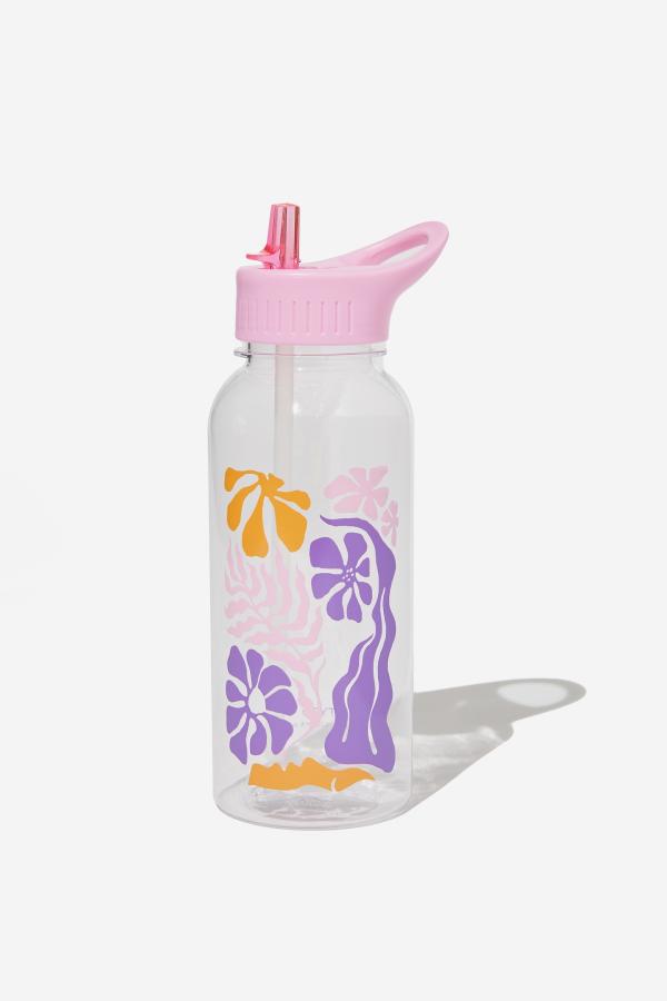 Typo - Drink It Up Bottle - Abstract floral clear